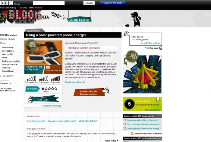 BBC Climate Change: Bloom,  | International Design Awards Winners